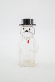 Dog Figurine Glass Bottle with Top Hat / シルクハットを被ったイヌのガラスボトル