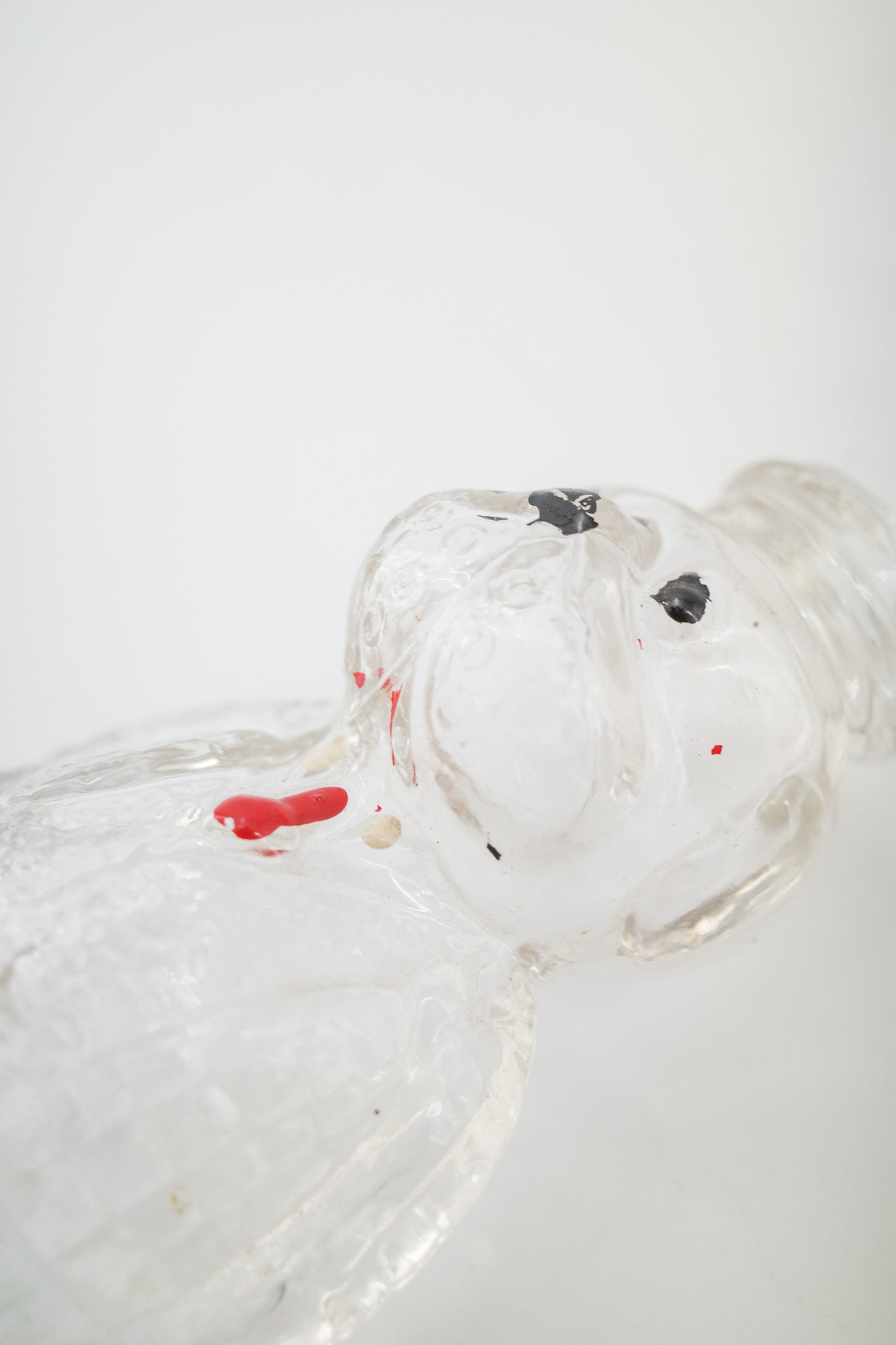 Dog Figurine Glass Bottle with Top Hat / シルクハットを被ったイヌのガラスボトル