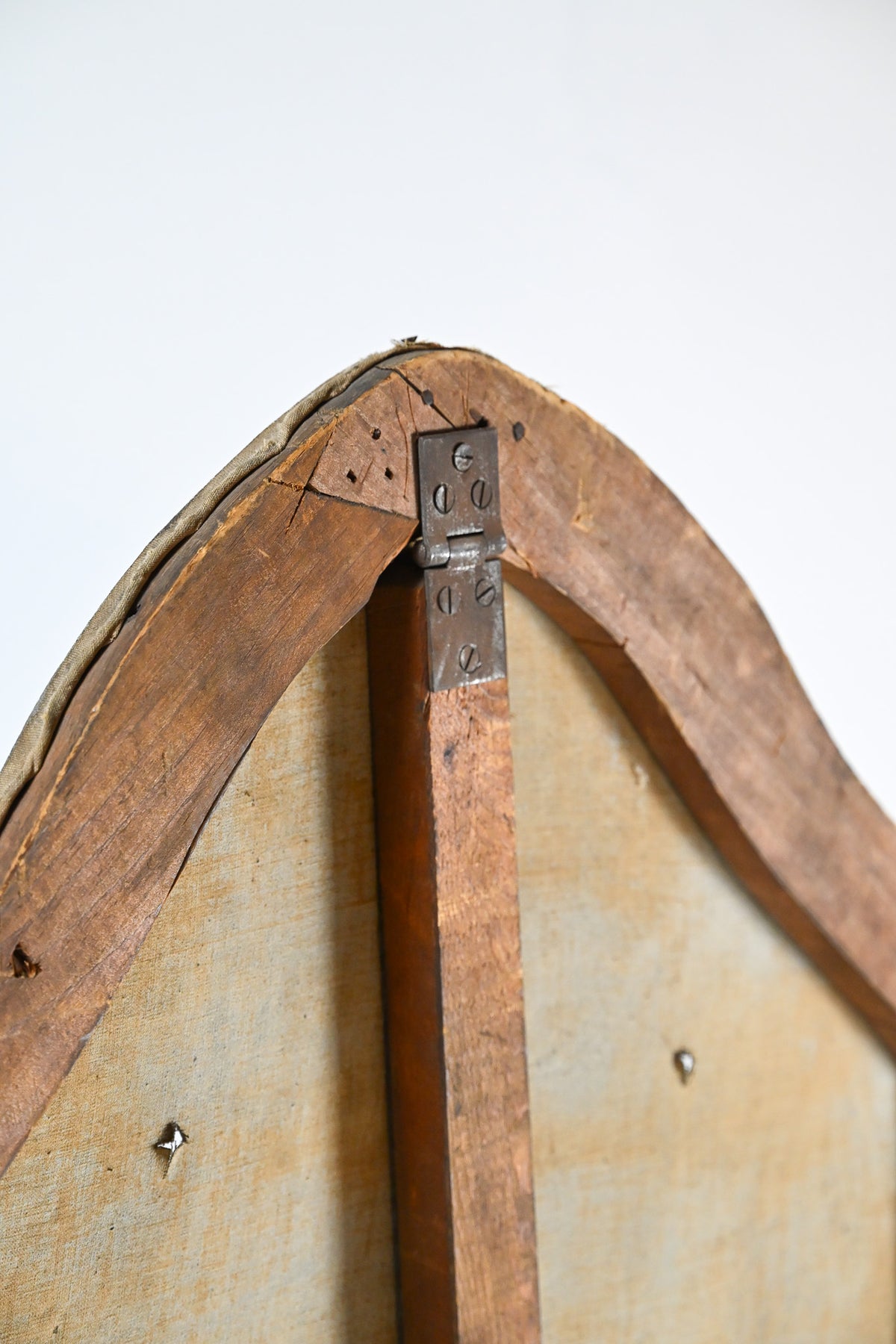 Antique 3-Panel Folding Screen "Stone Wall" / 1890's 3連ペイントパーテーション