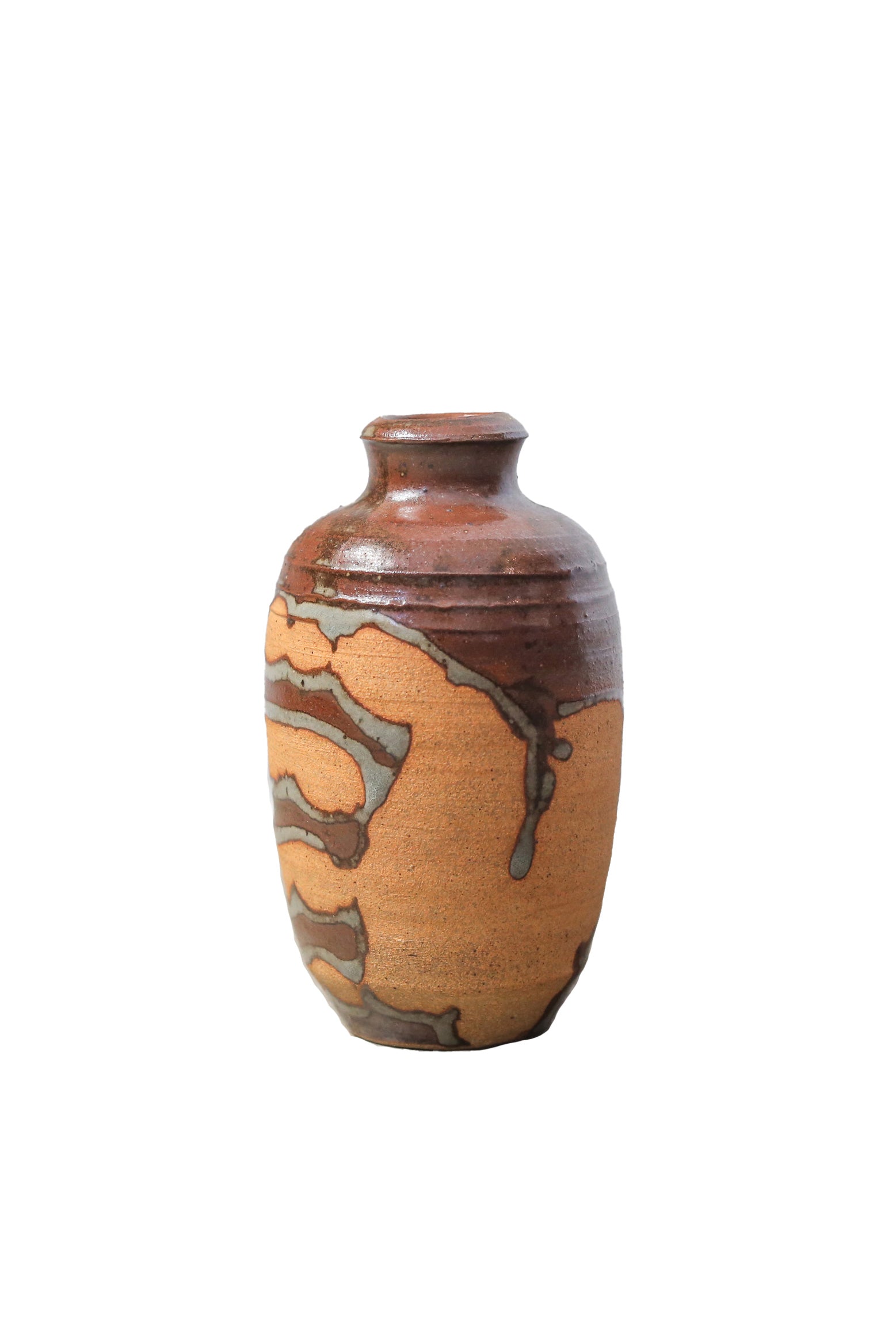 Vase With Hand-Shaped Pattern / 手の跡のついた花器