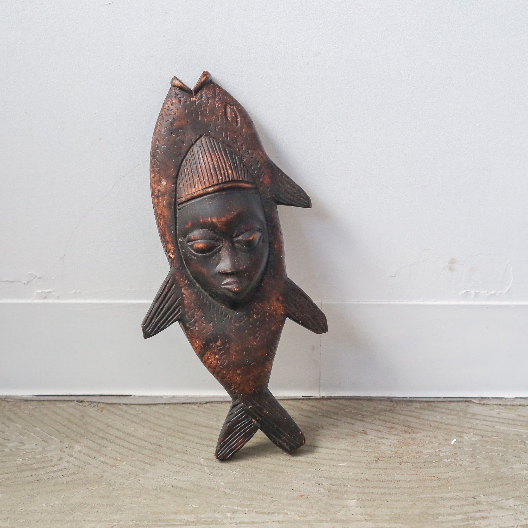 Wooden Fish Mask / 木製魚のマスク