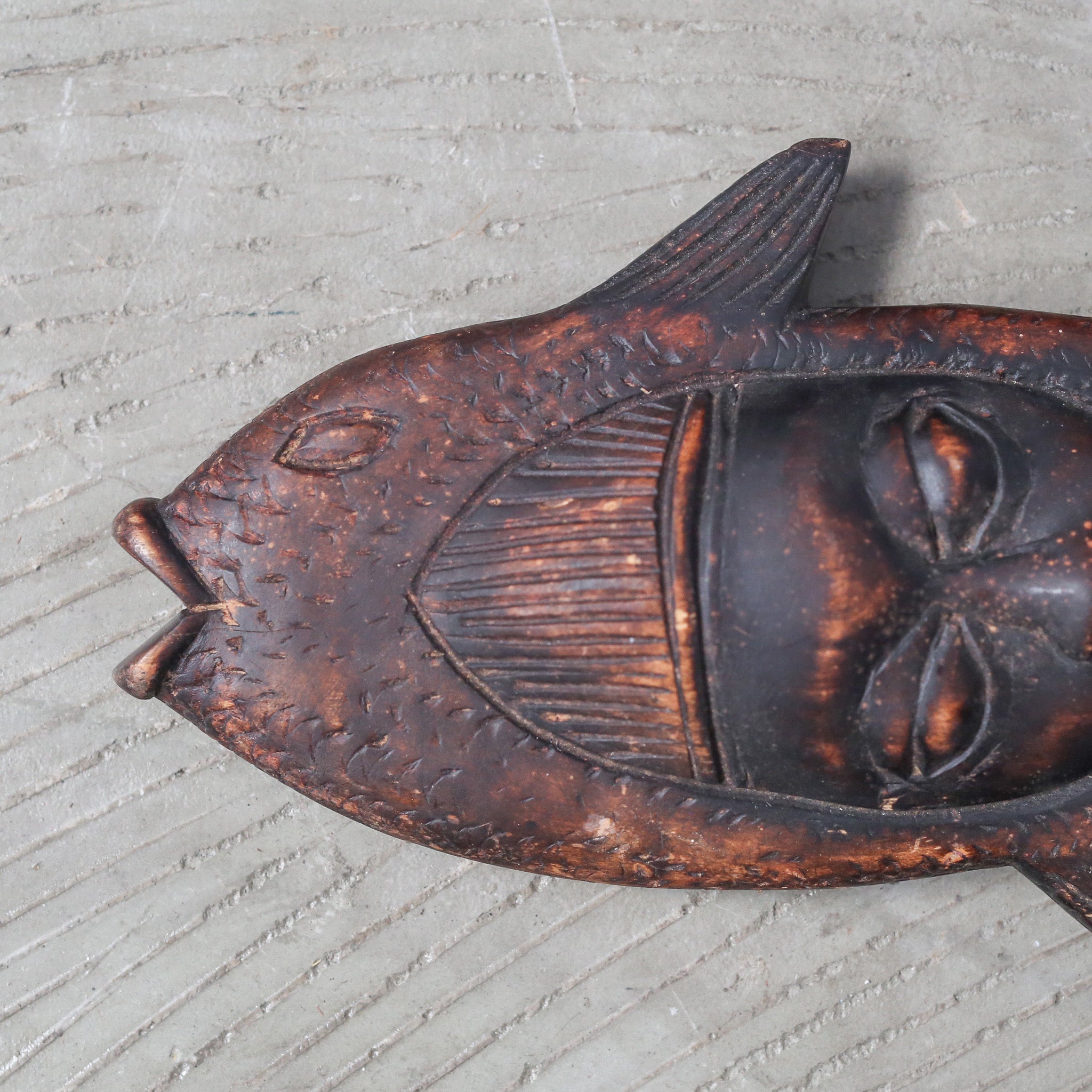Wooden Fish Mask / 木製魚のマスク