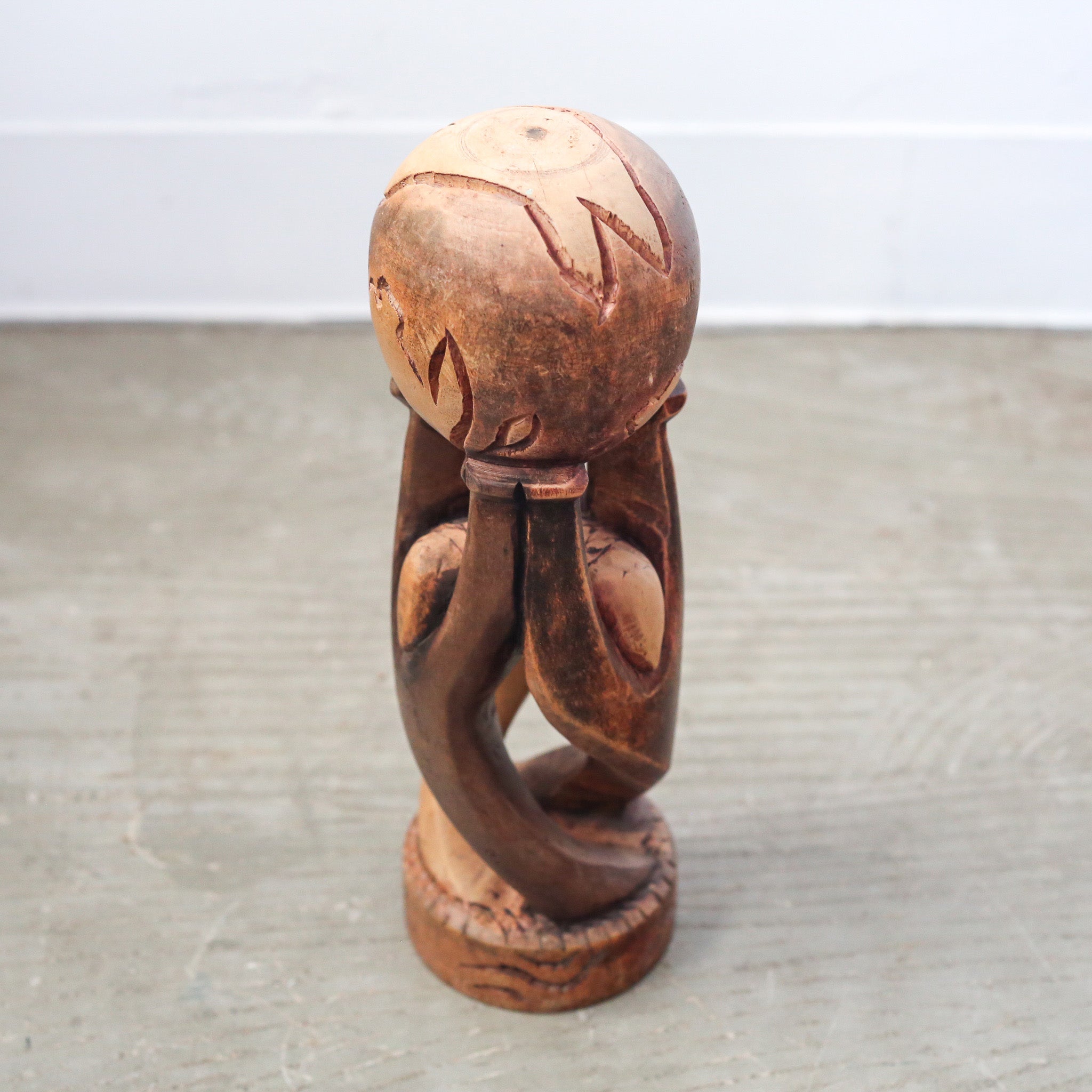 Wood Carving Object / 木製木彫りのオブジェ