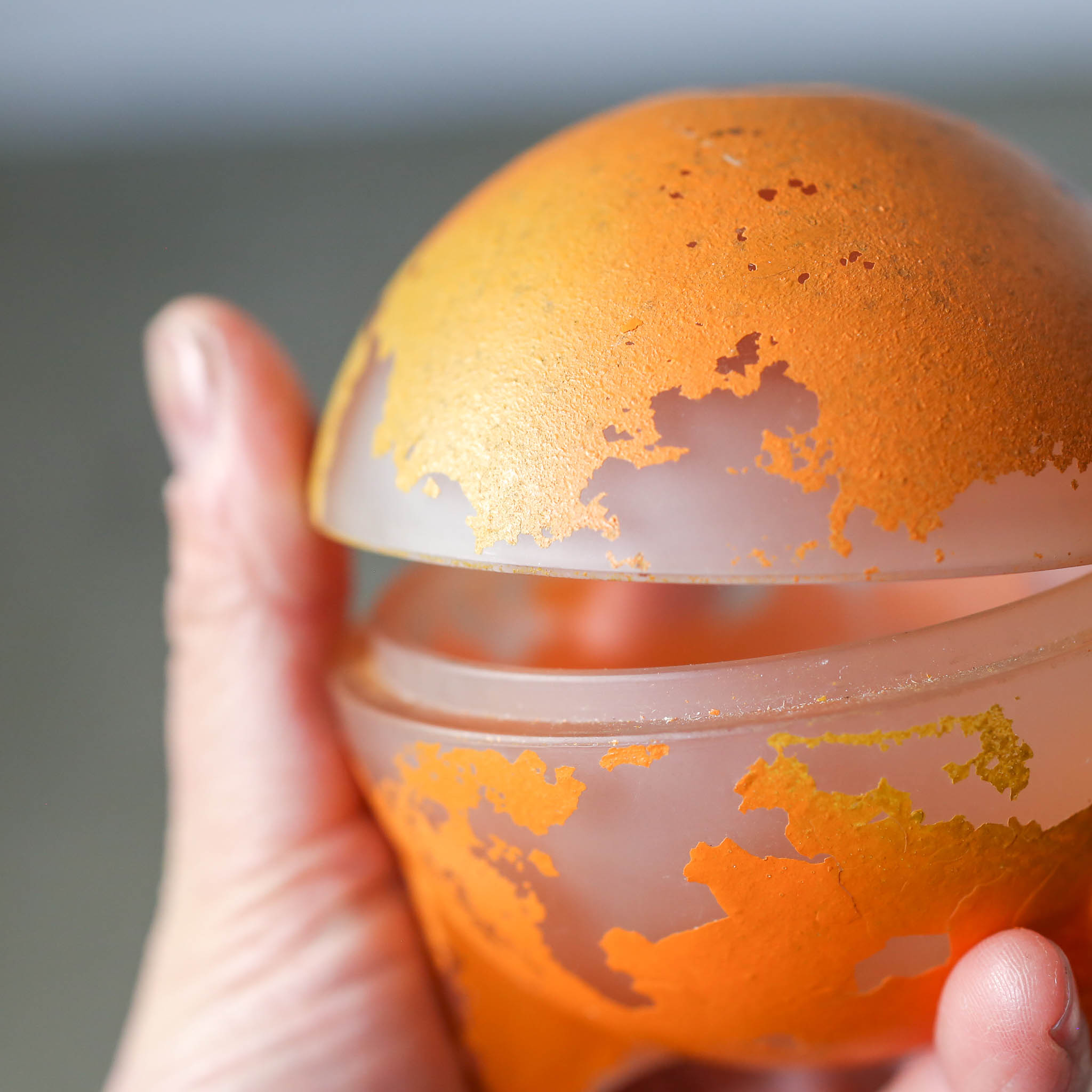 Glass Orange Case / ガラスのオレンジ入れ物