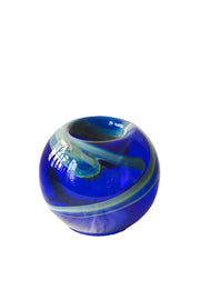 Blue Glass Candle Holder / 青いガラスのキャンドルホルダー