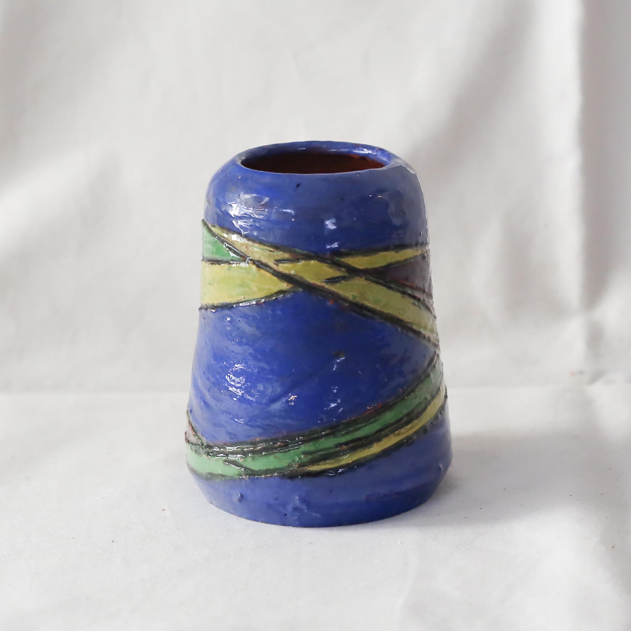 Ceramic Blue Vase / セラミック青い花器