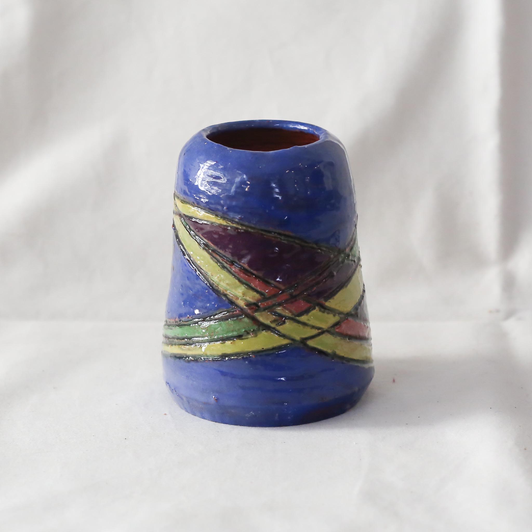 Ceramic Blue Vase / セラミック青い花器