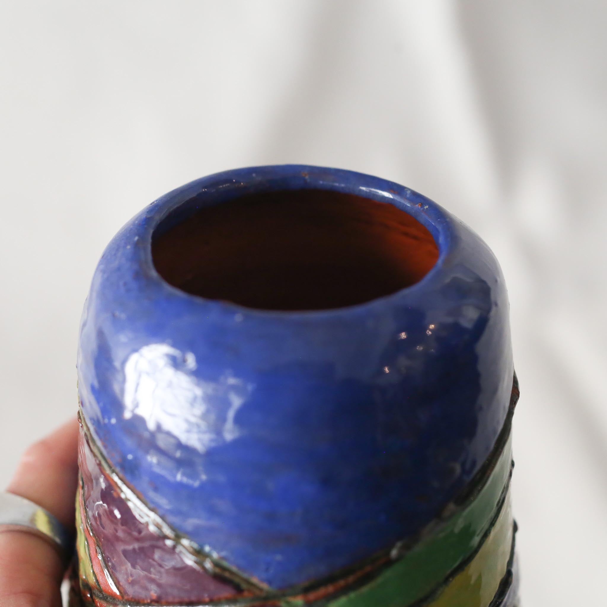 Ceramic Blue Vase / セラミック青い花器