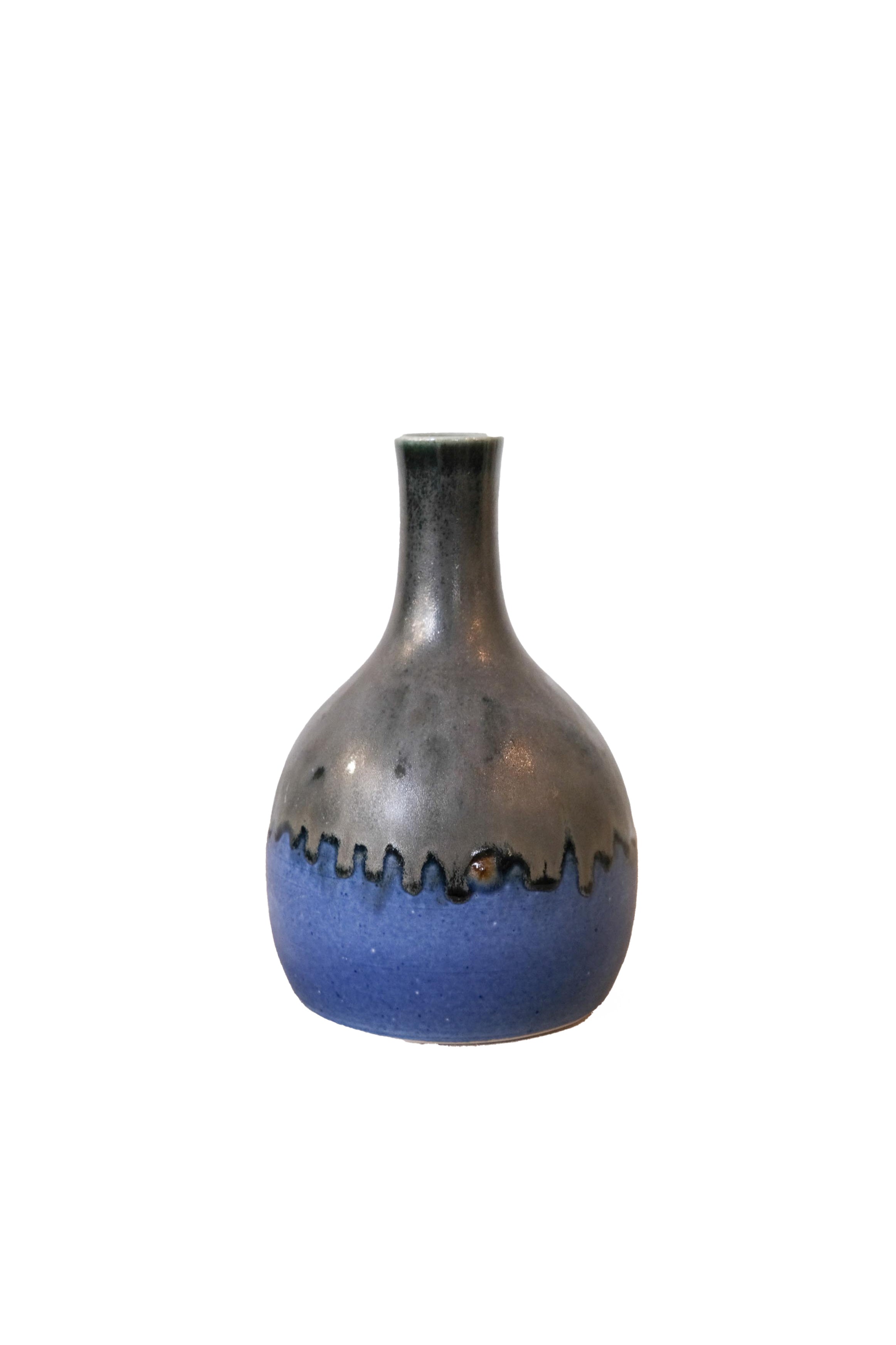 Ceramic Blue Vase/ 陶器製青い花器