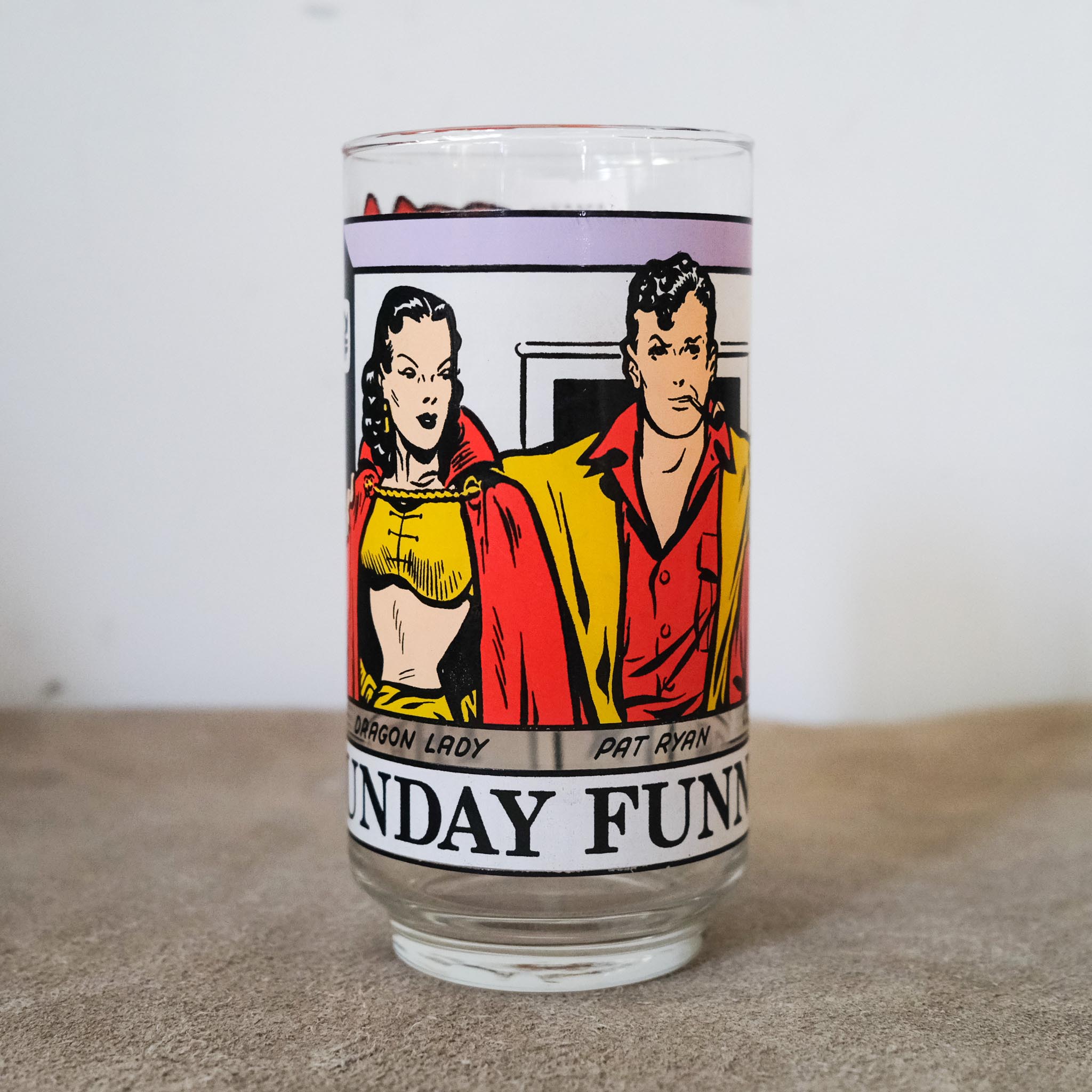 Sunday Funny Glass Tumbler 1976 / イラストガラスタンブラー
