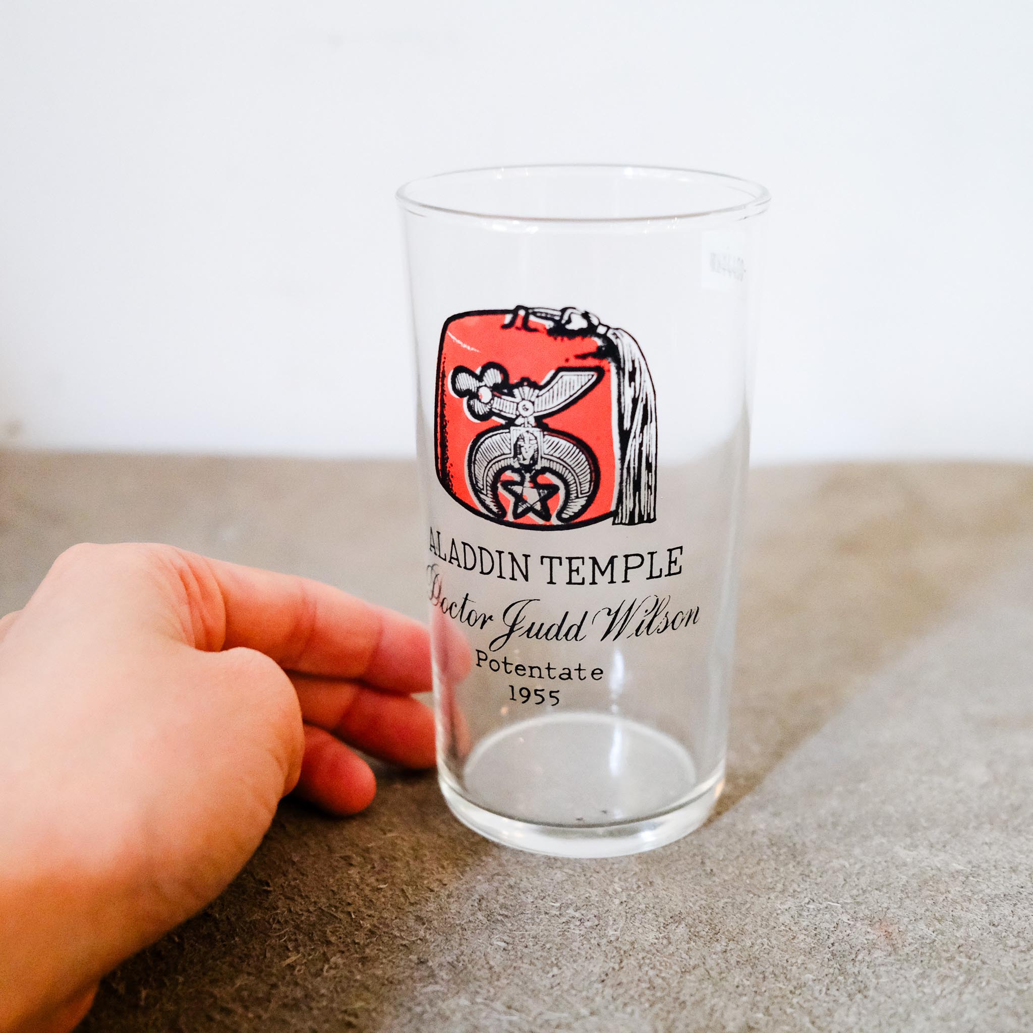 Shriners Temple Commemorative Glass 1955 / シュライナーメモリアルタンブラー1955