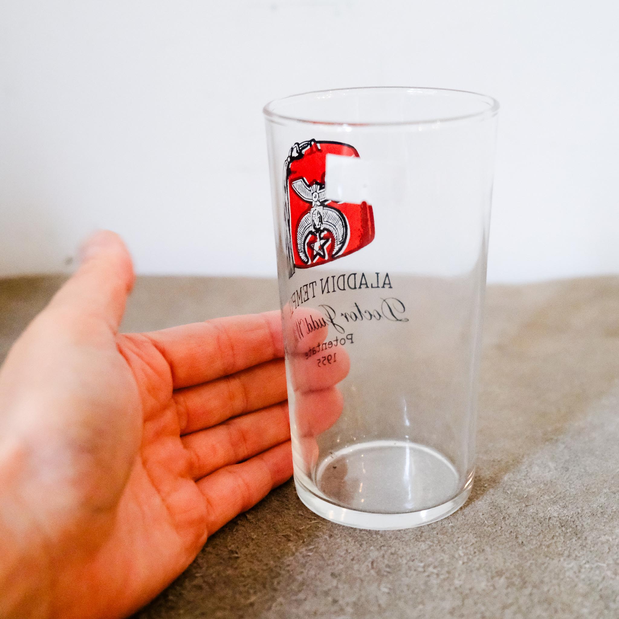 Shriners Temple Commemorative Glass 1955 / シュライナーメモリアルタンブラー1955