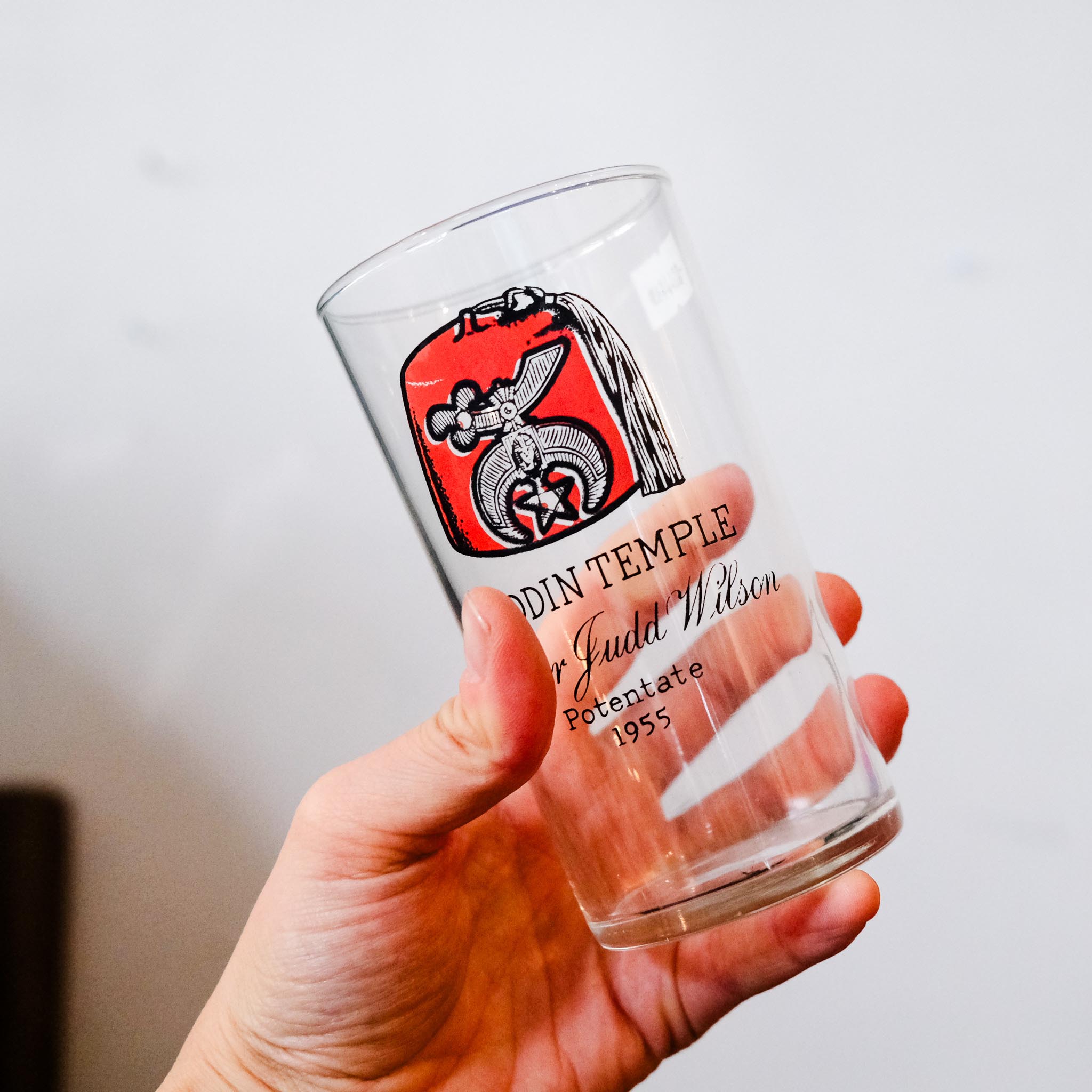 Shriners Temple Commemorative Glass 1955 / シュライナーメモリアルタンブラー1955