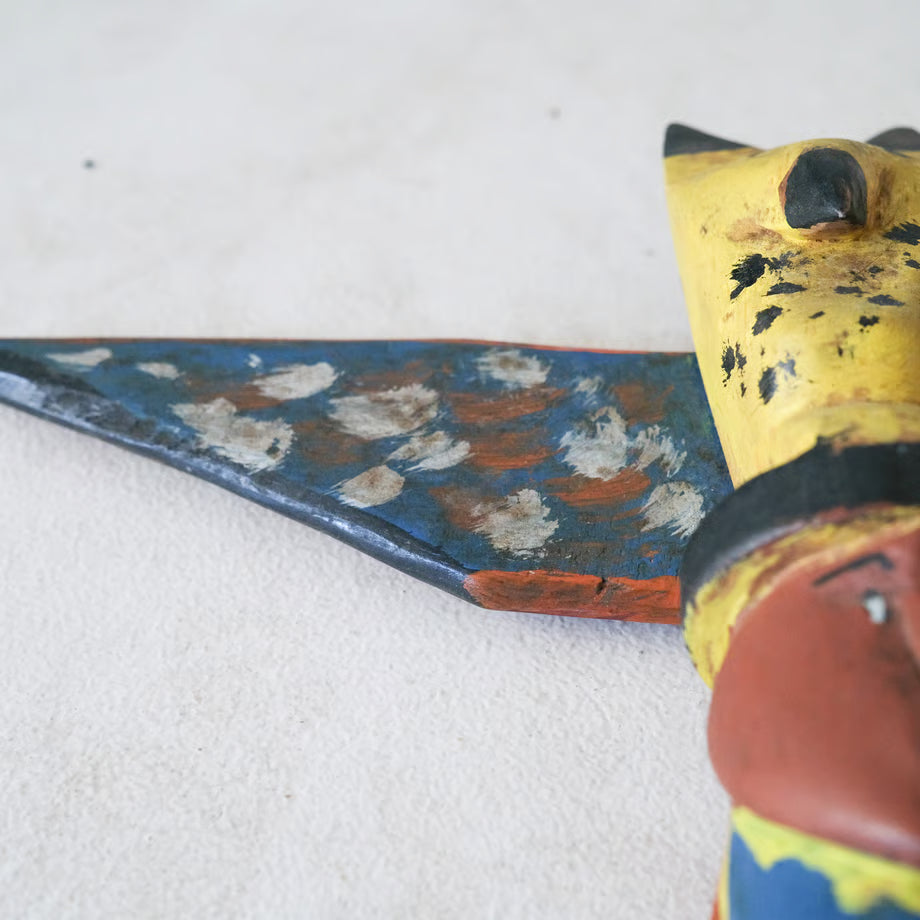 Hand Painted Wooden Totem Pole / ハンドペイント木製トーテムポール