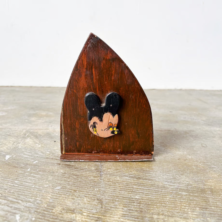 Folk Mickey Mouse Bookend / 手作りミッキーマウスのブックエンド