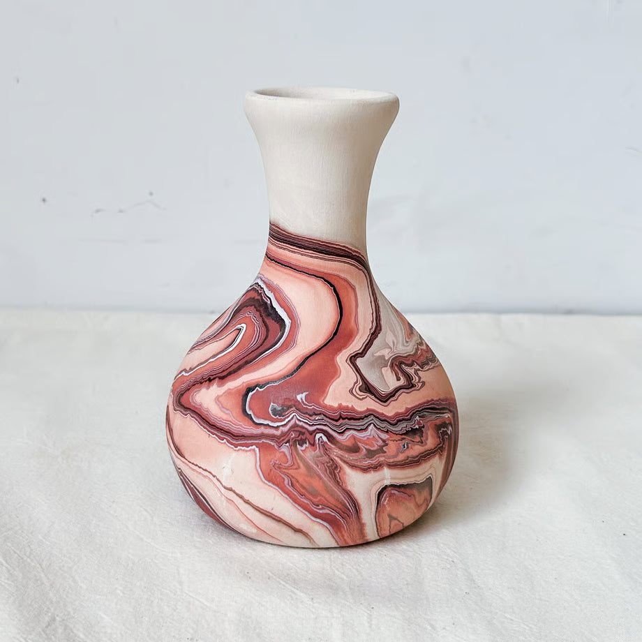 Nemadji Pottery vase / ネマジ マーブル フラワーベース