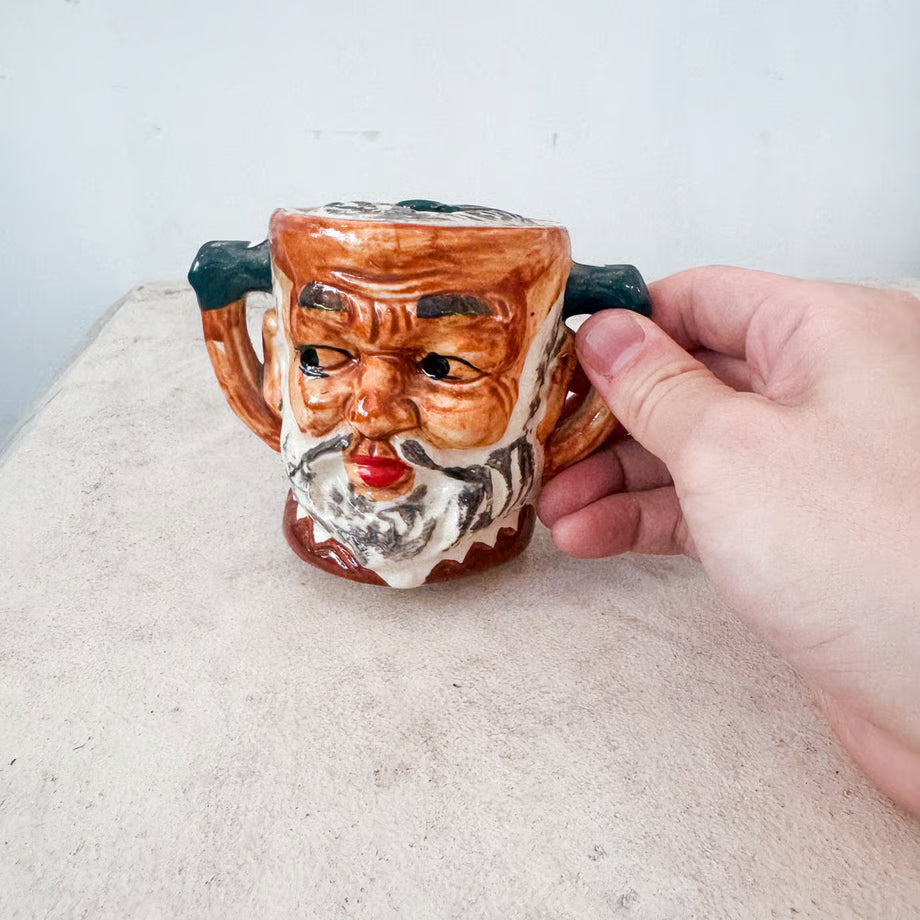 pottery Face Mug / 陶器製顔のマグ