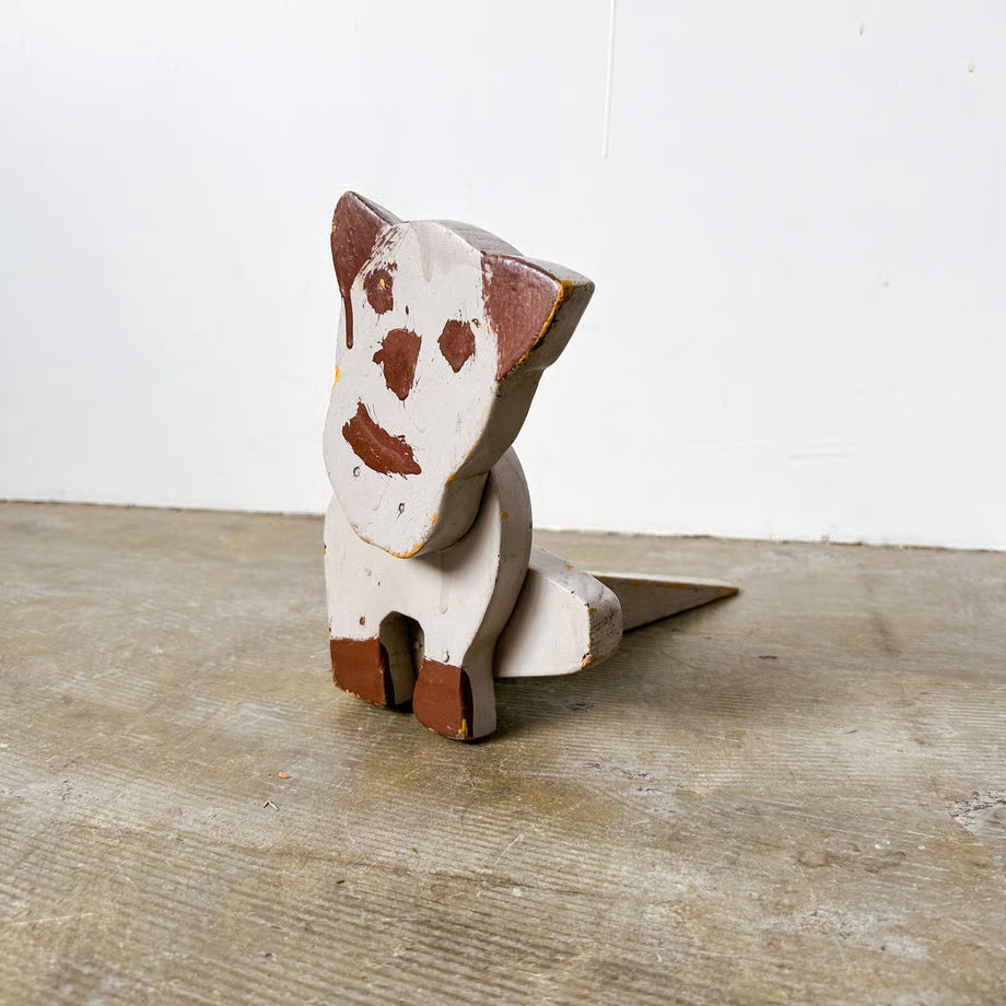 Naive Folk Wooden Dog / 木製素朴な犬