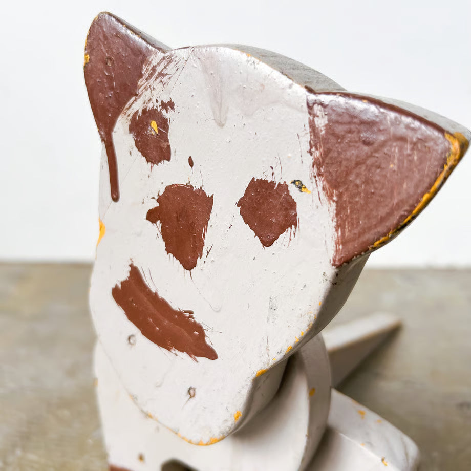 Naive Folk Wooden Dog / 木製素朴な犬