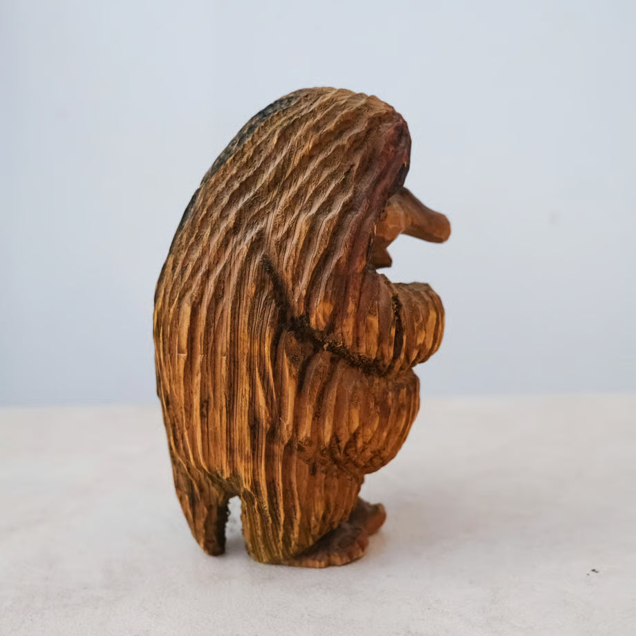 Handcarved Wooden Troll / 木彫りの木製トロール