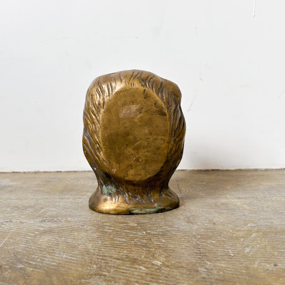 Brass Lion Bookend / 真鍮製ライオンオブジェ