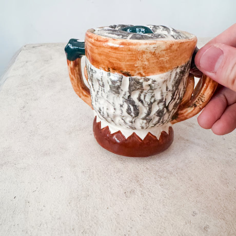 pottery Face Mug / 陶器製顔のマグ