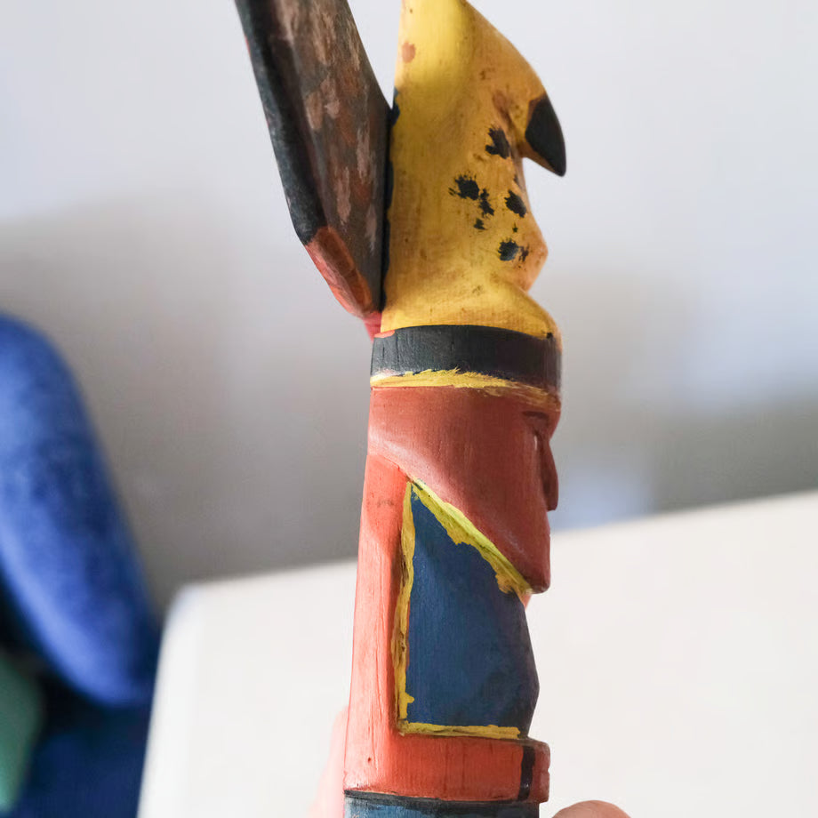 Hand Painted Wooden Totem Pole / ハンドペイント木製トーテムポール
