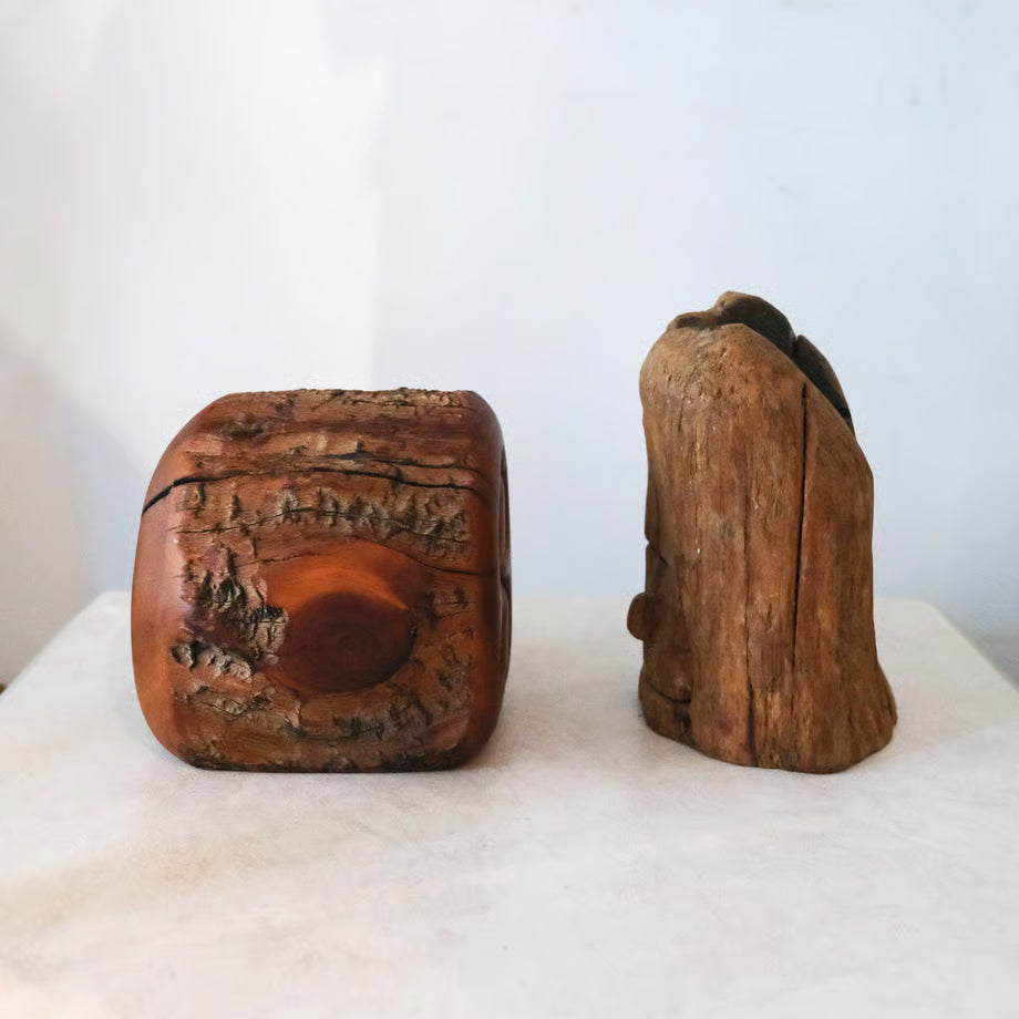 1970s Handmade Log Puzzle Box / 木製丸太の小物入れ