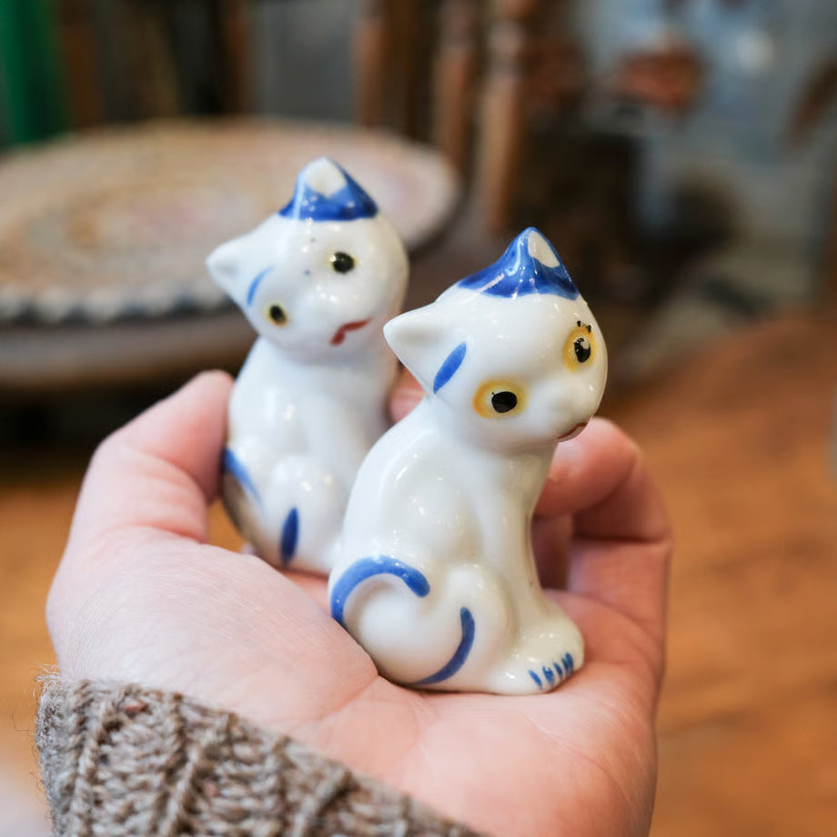 Ceramic Cat S &P / 陶器の猫の S&P