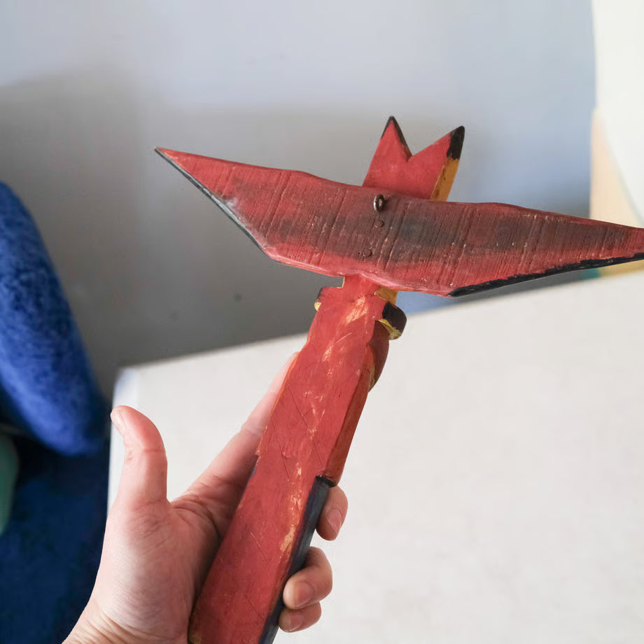 Hand Painted Wooden Totem Pole / ハンドペイント木製トーテムポール