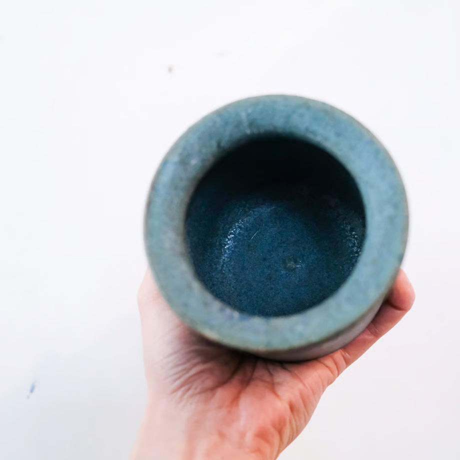 Ceramic Blue Pot / 陶器の青い器