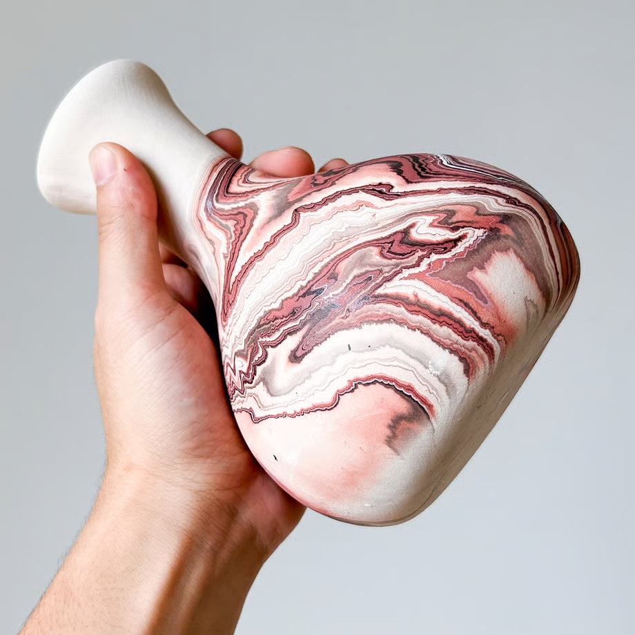 Nemadji Pottery vase / ネマジ マーブル フラワーベース