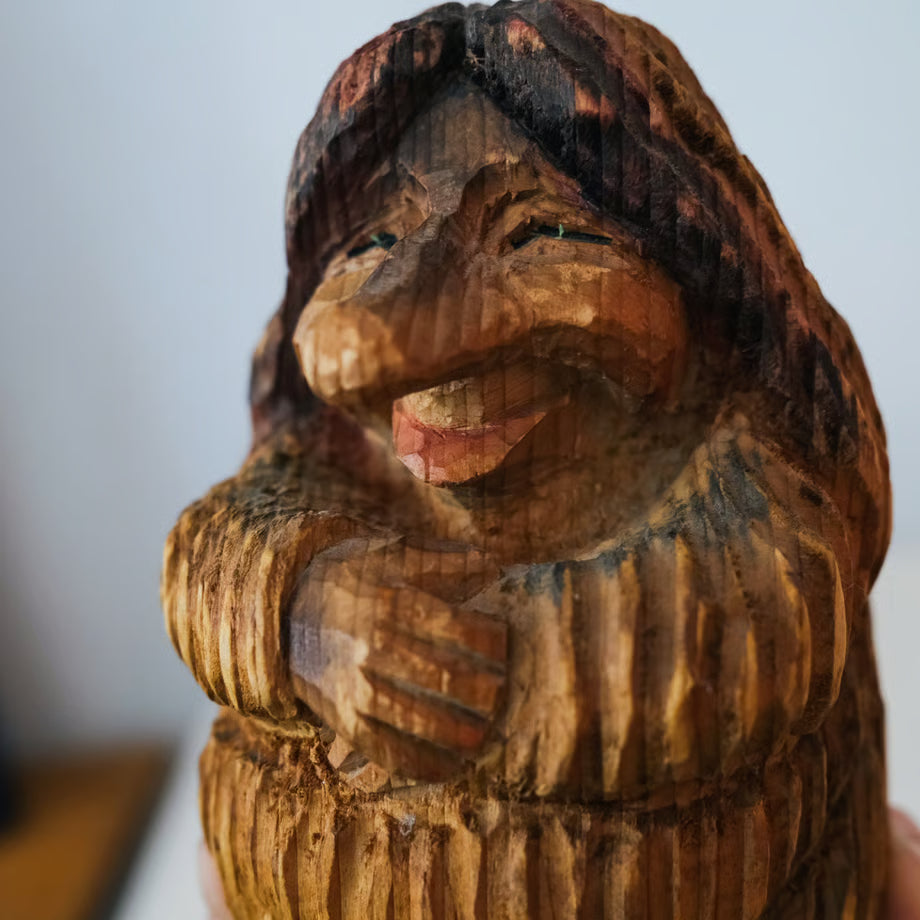 Handcarved Wooden Troll / 木彫りの木製トロール