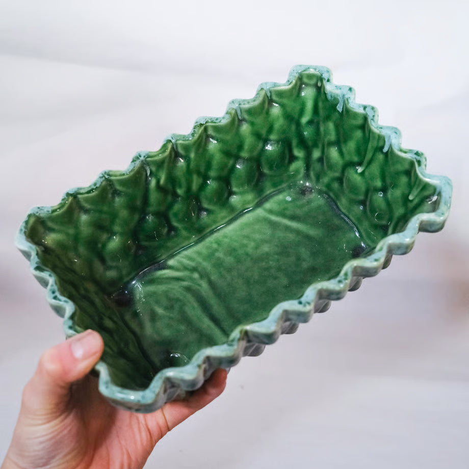 Gleen Pottery Pot / 緑の陶器の器