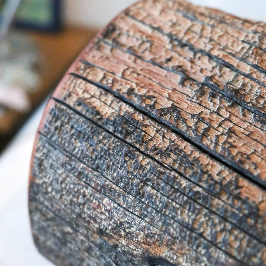 1970s Handmade Log Puzzle Box / 木製丸太の小物入れ