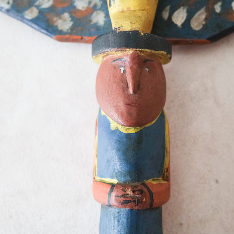 Hand Painted Wooden Totem Pole / ハンドペイント木製トーテムポール