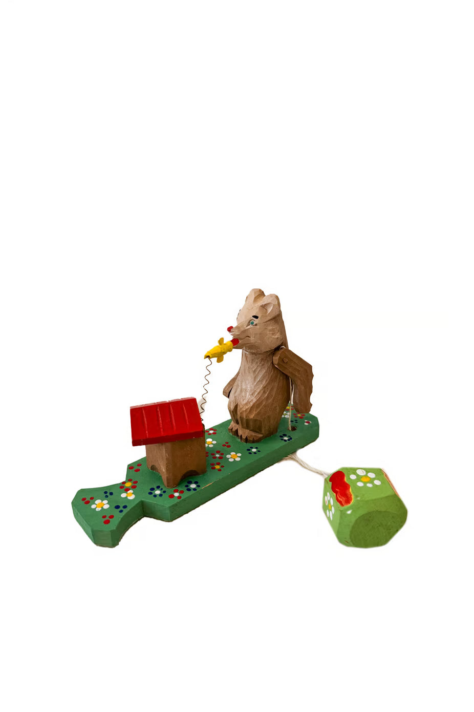 Wooden Bear Puppet / 木製クマのおもちゃ