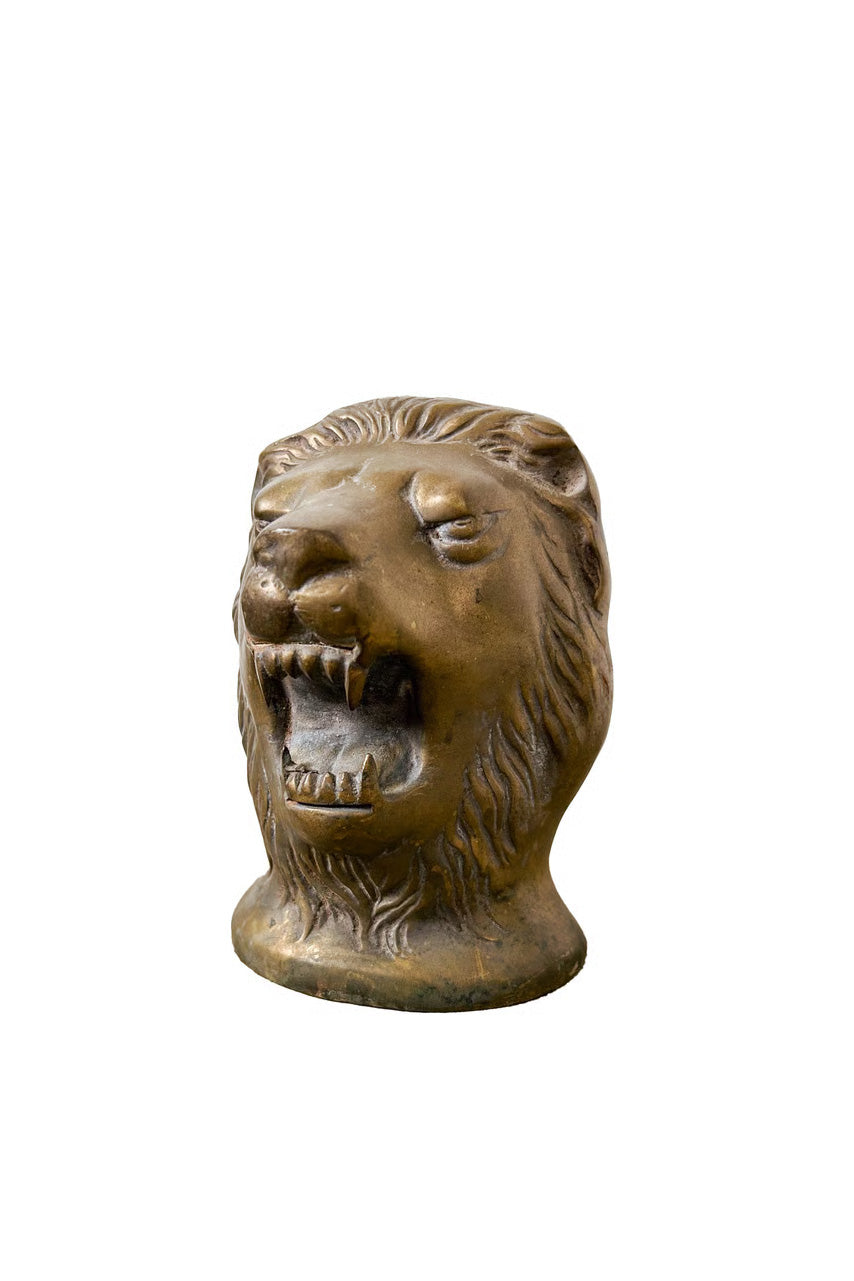Brass Lion Bookend / 真鍮製ライオンオブジェ
