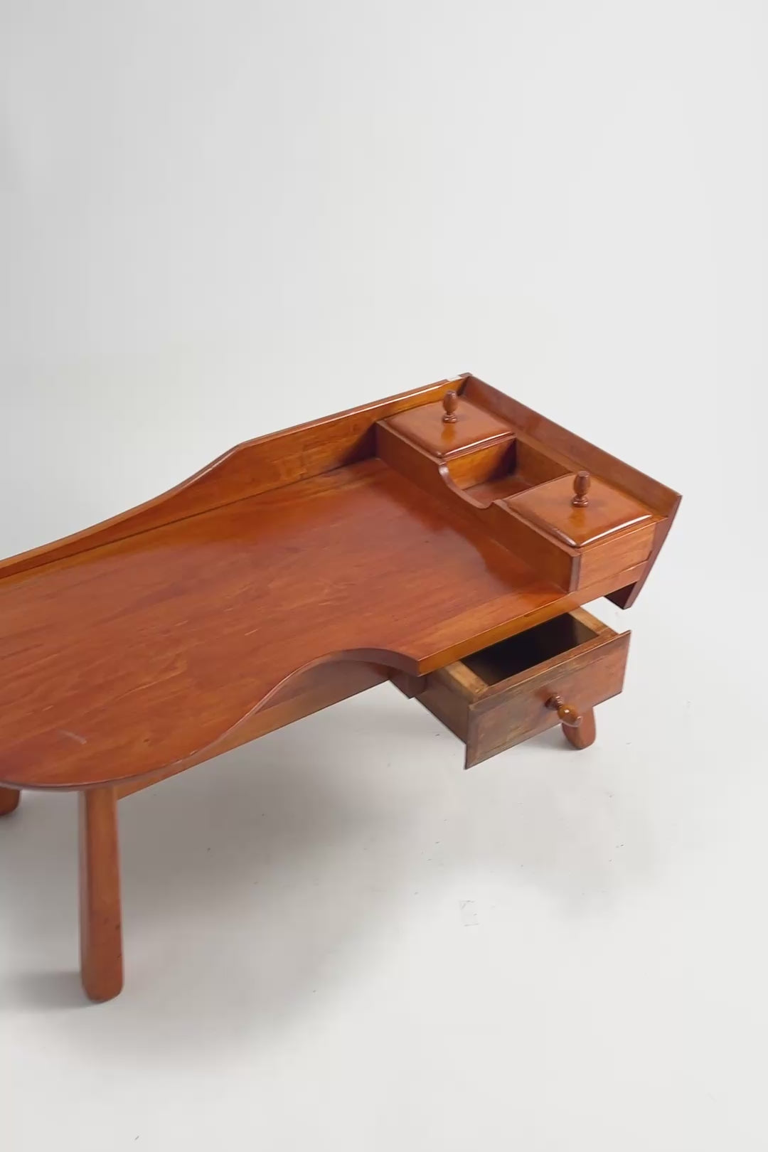 Load video: Coffee Table with Storage Drawer / 引き出し小物入れ付ローテーブル